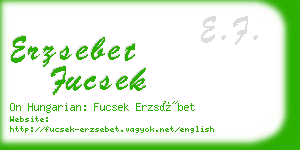 erzsebet fucsek business card
